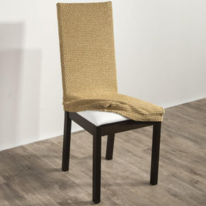 Luxusní multielastické potahy ZAFIRO gold židle s opěradlem 2 ks 40 x 40 x 60 cm
