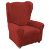 Super strečové potahy GLAMOUR cihlové dvojkřeslo s dřevěnými rukojeťmi (š. 140 - 170 cm) - Image 2