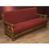 Super strečové potahy GLAMOUR cihlové dvojkřeslo s dřevěnými rukojeťmi (š. 140 - 170 cm) - Image 4