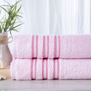Sada 2 kusů froté ručníků FIRUZE růžová 50 x 100 cm