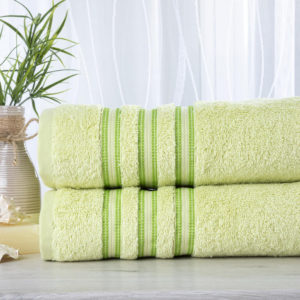 Sada 2 kusů froté ručníků FIRUZE světle zelená 50 x 100 cm