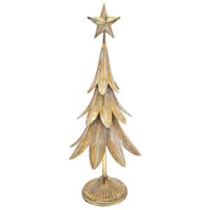 Dekorační vánoční stromek s hvězdou zlatý velký