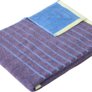 Modro-fialový bavlněný ručník Hübsch Dora