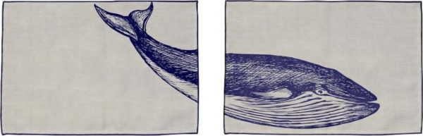 Sada 2 prostírání Madre Selva Blue Whale