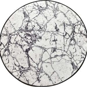 Černo-bílá koupelnová předložka Foutastic Marble Circle