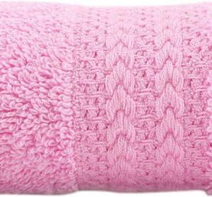 Růžový ručník z čisté bavlny Foutastic