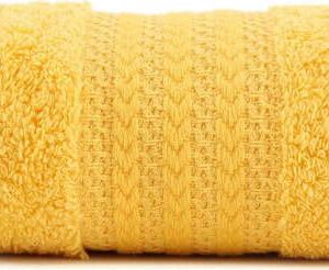 Žlutý ručník z čisté bavlny Foutastic