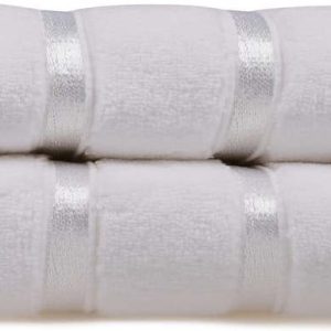 Sada 2 bílých bavlněných ručníků Foutastic Dolce