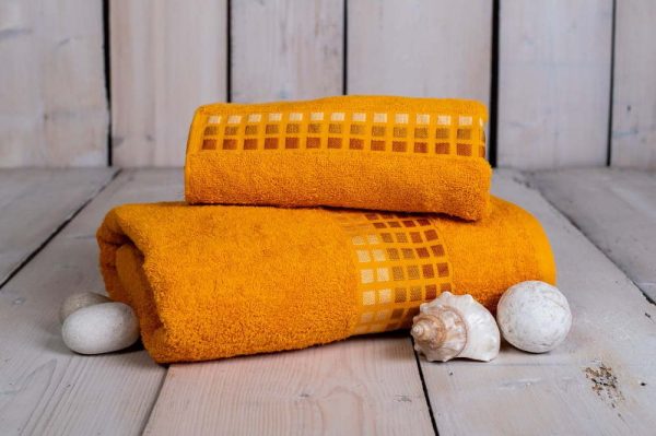 Oranžový bavlněný ručník 100x50 cm Darwin - My House