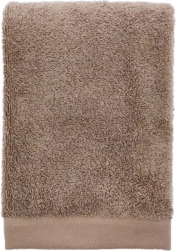 Hnědý ručník z bio bavlny 50x100 cm Comfort Organic – Södahl