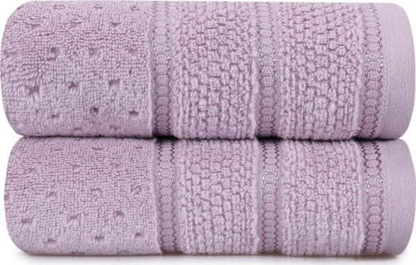 Sada 2 fialových bavlněných ručníků Foutastic Arella