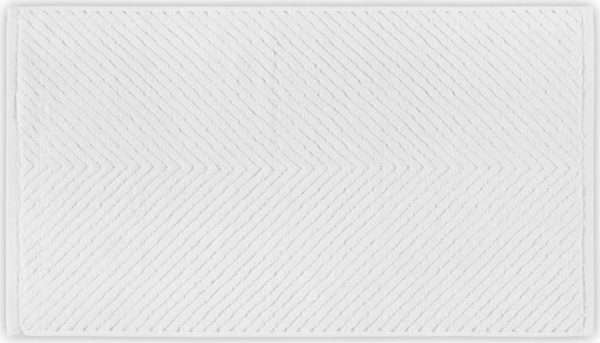 Bílá bavlněná osuška 142x76 cm Chevron - Foutastic