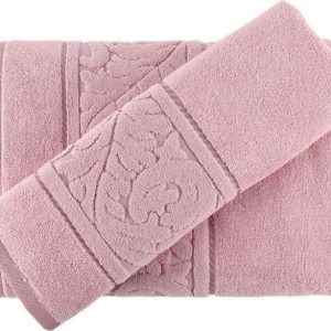 Sada růžového ručníku a osušky Sultan