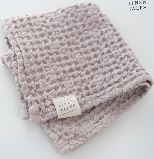 Světle růžový ručník 50x70 cm Honeycomb – Linen Tales