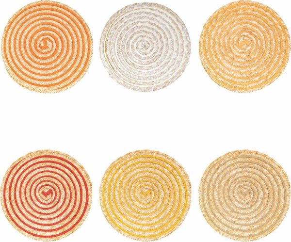 Prostírání z rafie 6 ks ø 38 cm Spiral – Villa d'Este