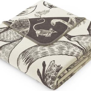 Béžová deka s příměsí bavlny AmeliaHome Fox