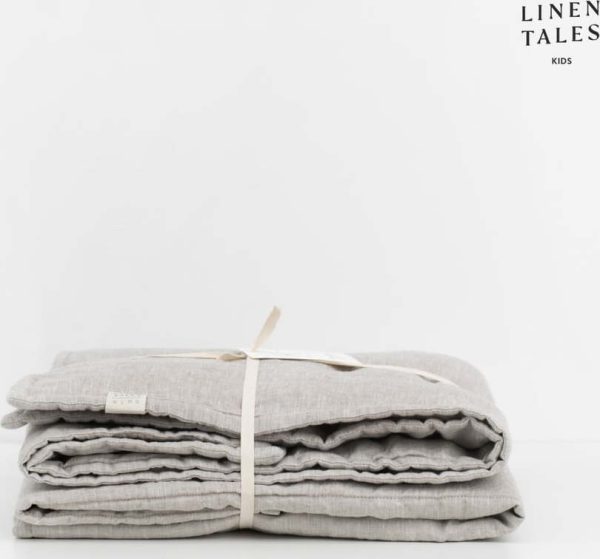 Béžová lněná dětská deka 140x200 cm – Linen Tales