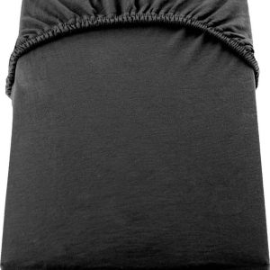 Černé elastické džersejové prostěradlo DecoKing Amber Collection