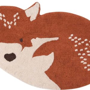 Kaštanově hnědý bavlněný koberec Nattiot Little Wolf