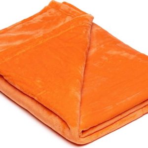 Oranžová mikroplyšová deka My House