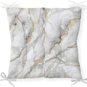 Podsedák na židli Minimalist Cushion Covers Marble Gray Gold