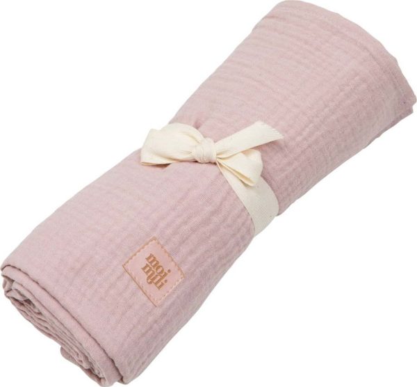 Růžová mušelínová dětská deka 100x100 cm Baby Pink - Moi Mili