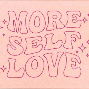 Světle růžová koupelnová předložka 39x60 cm More Self Love – Artsy Doormats