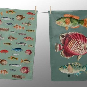 Utěrky v sadě 2 ks 47x65 cm Fish in the Ocean – Really Nice Things