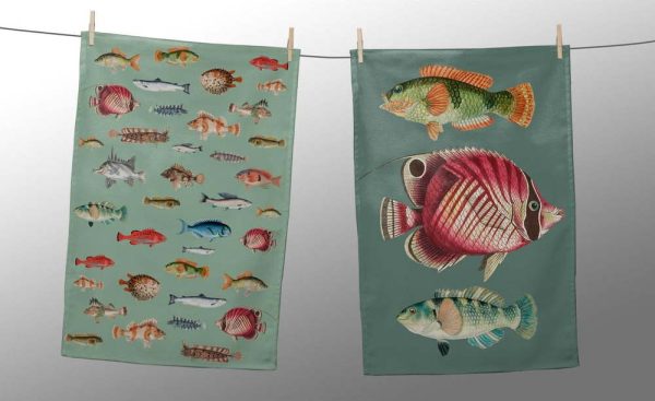 Utěrky v sadě 2 ks 47x65 cm Fish in the Ocean – Really Nice Things