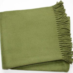 Zelený pléd s podílem bavlny Euromant Basics