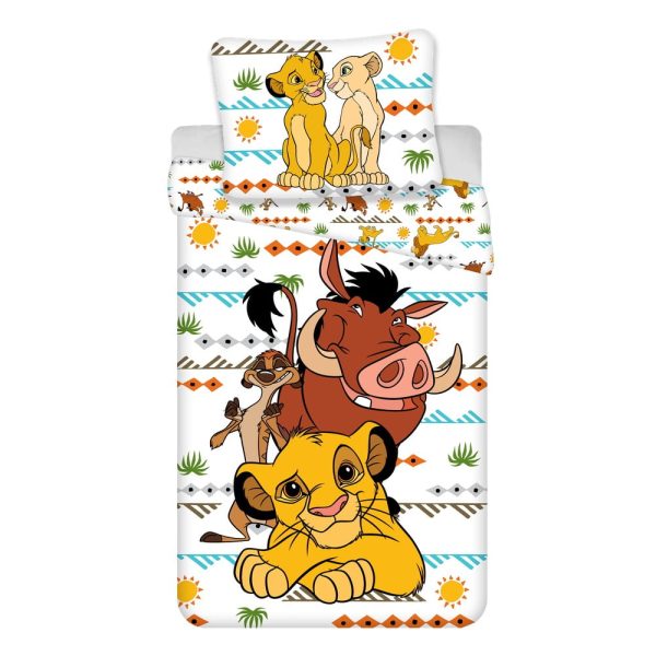 Bavlněné dětské povlečení na jednolůžko 140x200 cm Lion King Africa – Jerry Fabrics