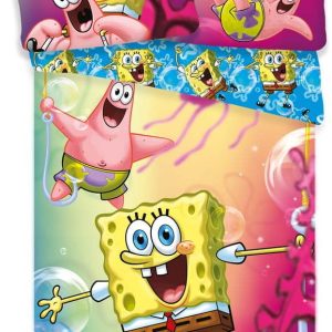 Bavlněné dětské povlečení na jednolůžko 140x200 cm Sponge Bob – Jerry Fabrics