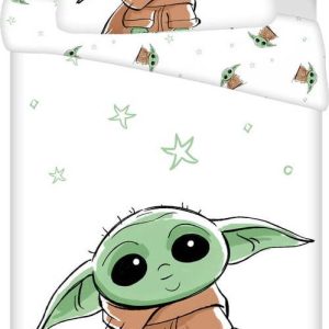 Bavlněné dětské povlečení na jednolůžko 140x200 cm Star Wars Baby Yoda – Jerry Fabrics
