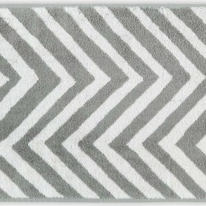 Bílo-šedý bavlněný ručník 33x33 cm Chevron – Foutastic