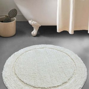 Krémová koupelnová předložka Wolle – Foutastic