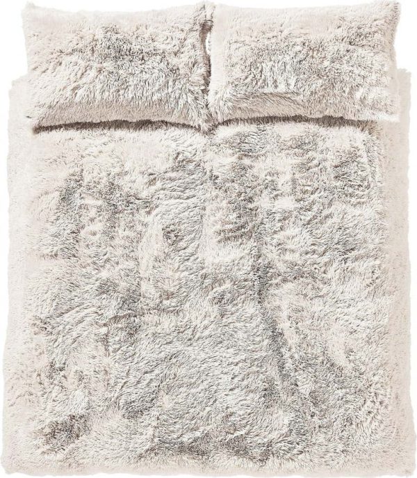 Bílé prodloužené povlečení na dvoulůžko z mikroplyše 230x220 cm Cuddly – Catherine Lansfield