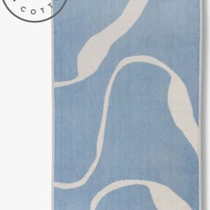 Bílo-modrá osuška z Bio bavlny 70x133 cm Nova Arte – Mette Ditmer Denmark