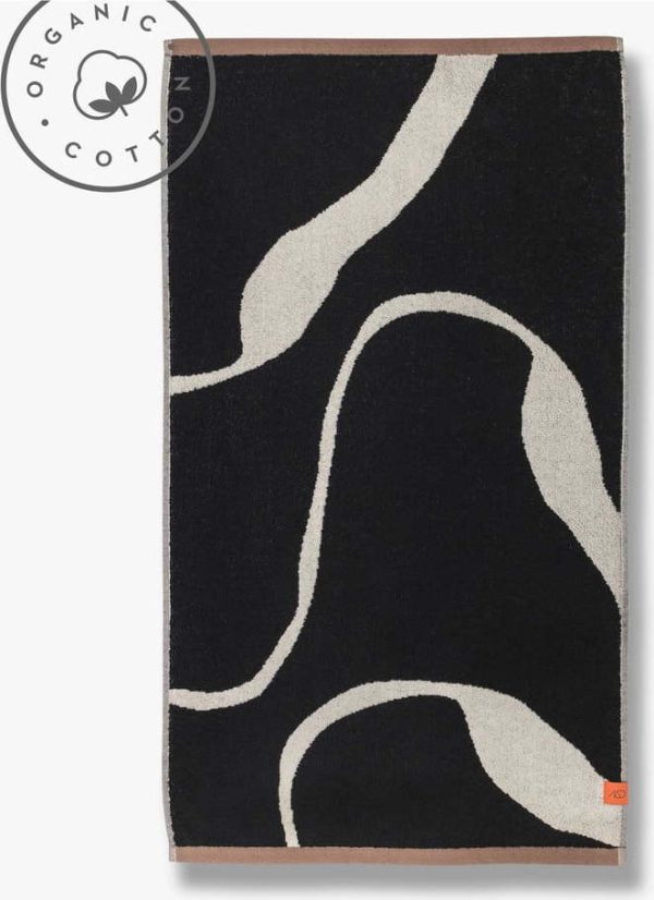 Černobílá osuška z Bio bavlny 70x133 cm Nova Arte – Mette Ditmer Denmark