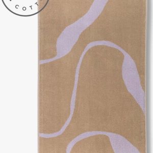 Osuška z Bio bavlny v levandulové a světle hnědé barvě 70x133 cm Nova Arte – Mette Ditmer Denmark
