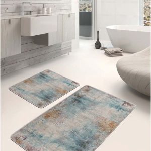 Modro-šedé koupelnové předložky v sadě 2 ks 60x100 cm – Mila Home