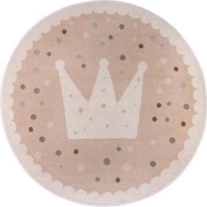 Béžový dětský koberec ø 140 cm Crown – Hanse Home