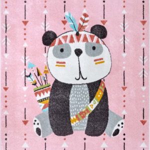 Růžový dětský koberec 120x170 cm Panda – Hanse Home