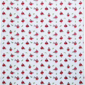 Bavlněný ubrus s vánočním motivem 137x229 cm Christmas Robins – Catherine Lansfield