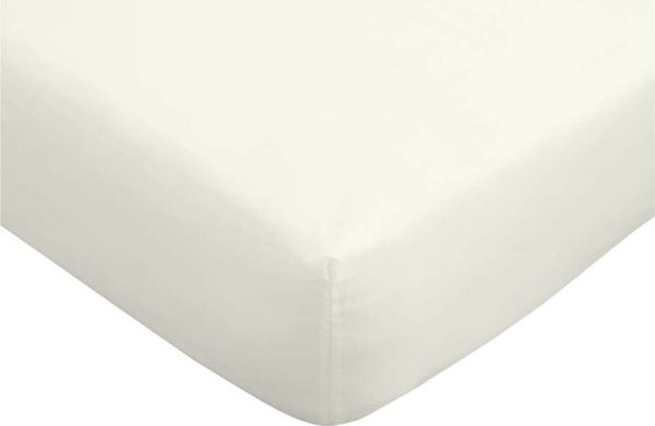 Krémové napínací prostěradlo z egyptské bavlny 135x190 cm – Bianca