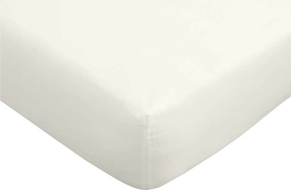 Krémové napínací prostěradlo z egyptské bavlny 135x190 cm – Bianca