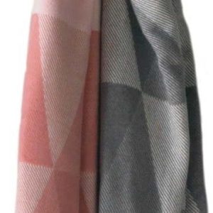 Růžovo-šedý pléd s podílem bavlny Euromant Pisa