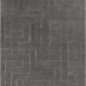 Antracitový vlněný koberec 120x170 cm Maze – Asiatic Carpets