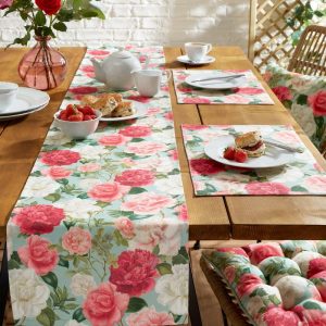 Bavlněný běhoun na stůl 33x220 cm Rose Garden – RHS