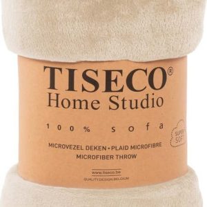 Béžová mikroplyšová deka Tiseco Home Studio
