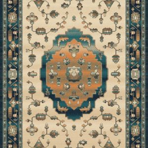 Béžovo-zelený vlněný koberec 170x240 cm Tonati – Agnella